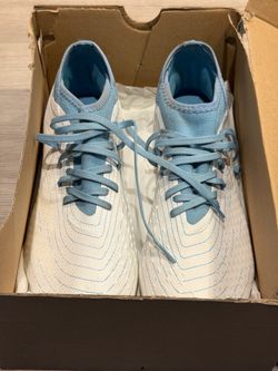 Adidas Predator Accuracy.3 TF Mens Turf Soccer Cleats Shoes White Blue Size 8