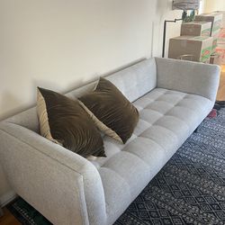 Grey West Elm Modern Sofa