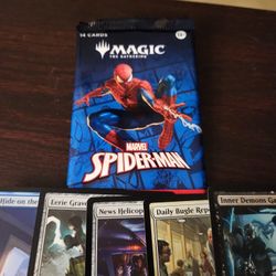 Spider man Magic play booster pack opened unplayed unused  