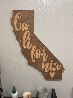 California Wooden Wall Sign