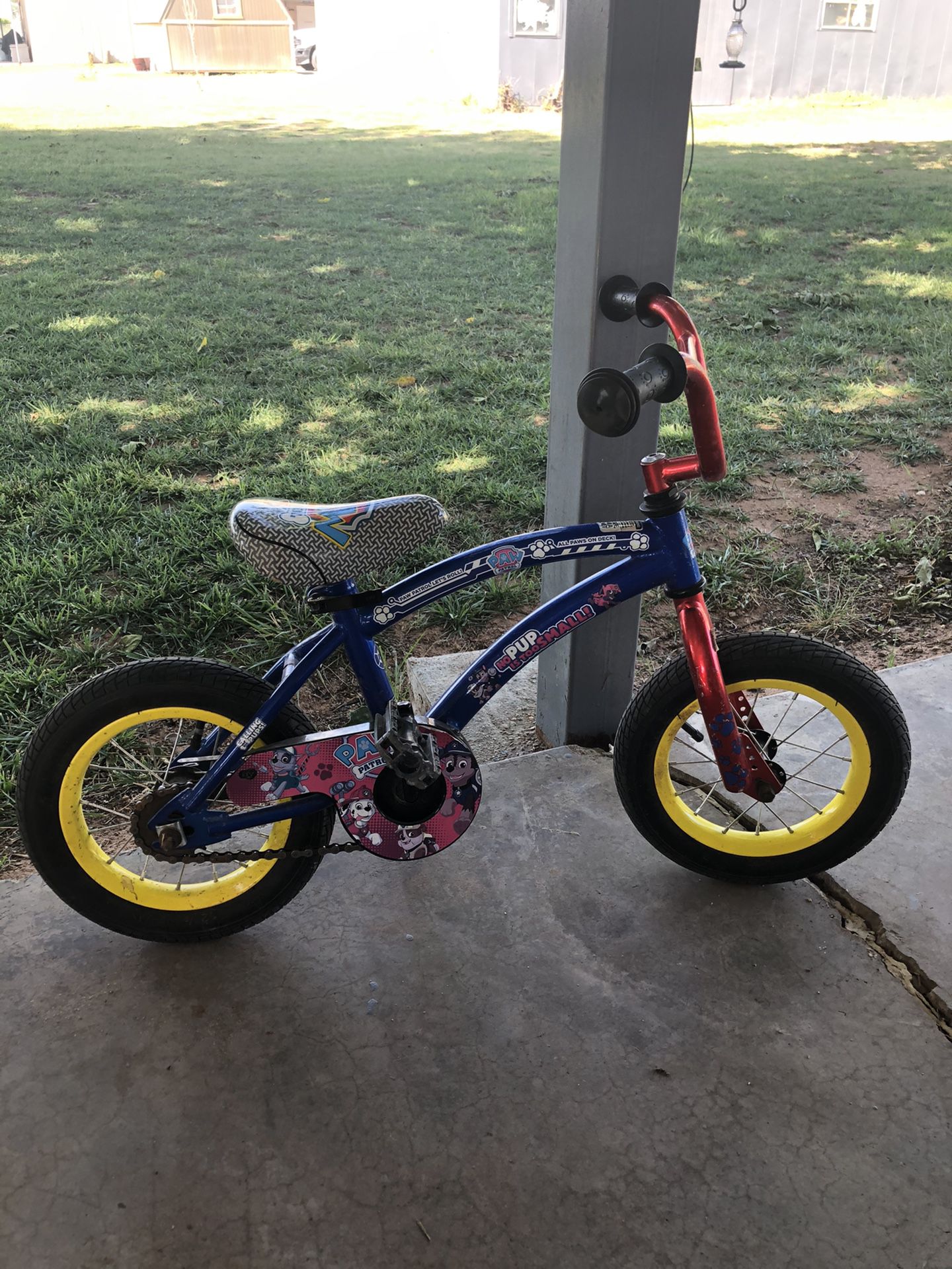 Kids 12 inch bike, no training wheels.
