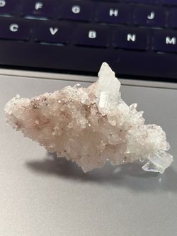WHITE PINK LEMURIAN QUARTZ NATURE CRYSTAL CLUSTER