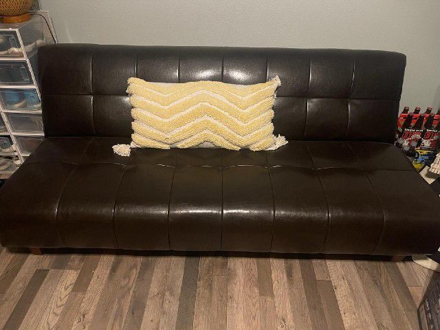 Leather Couch/Futon (Full Size)