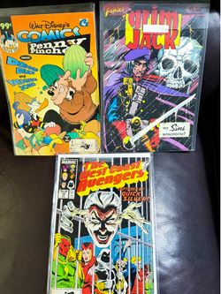 Nice 👌!! Vintage Comic Book Lot – Disney Donald Duck, Grimjack & Marvel West Coast Avengers