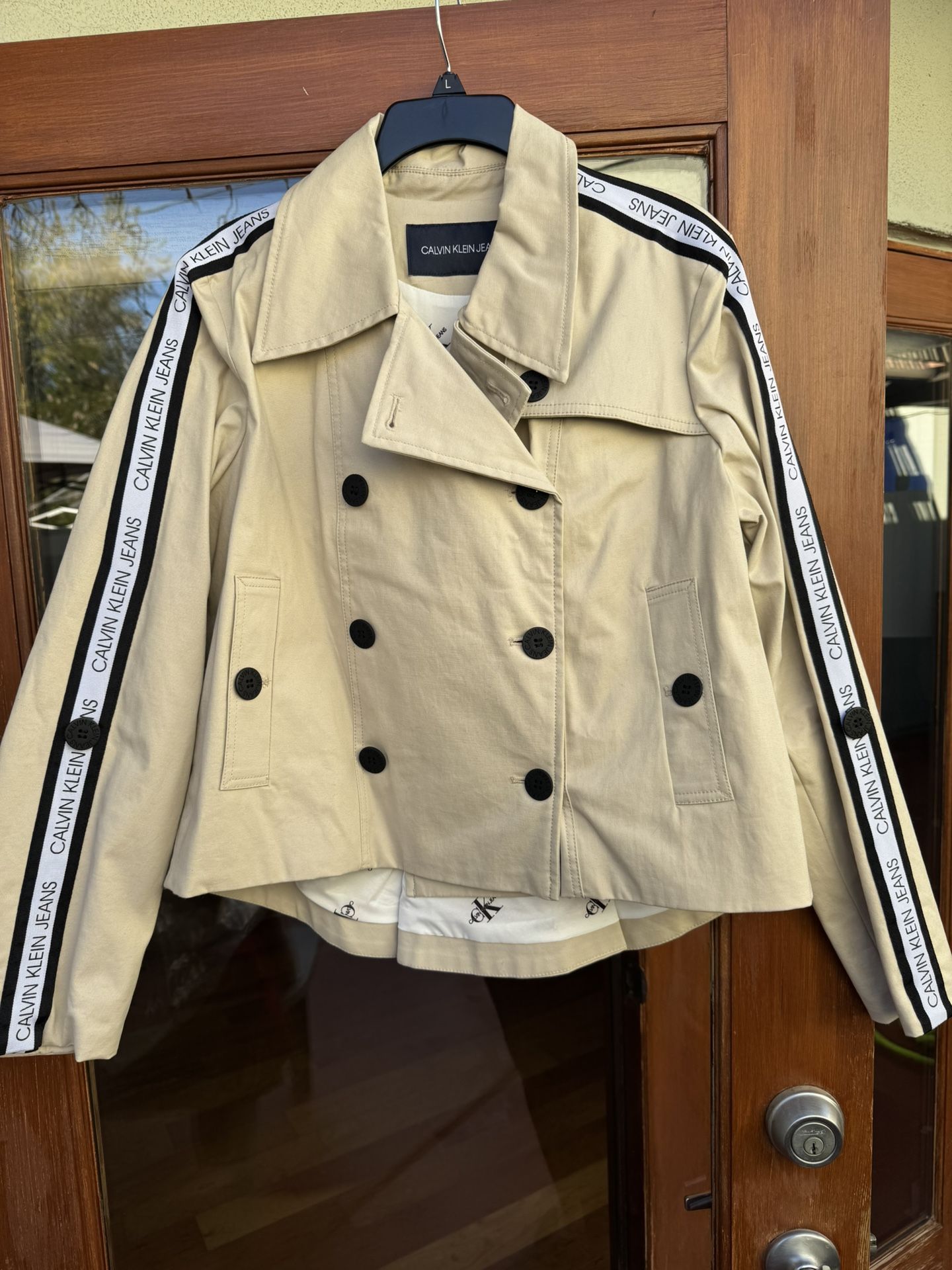 NWT Calvin Klein Jeans Trench Jacket, Size Large