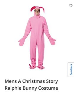 A Christmas Story Bunny Union Suit Pajamas Sz S/M