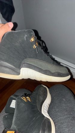 Air Jordan 12 Dark Grey Suede Sneakers and no box