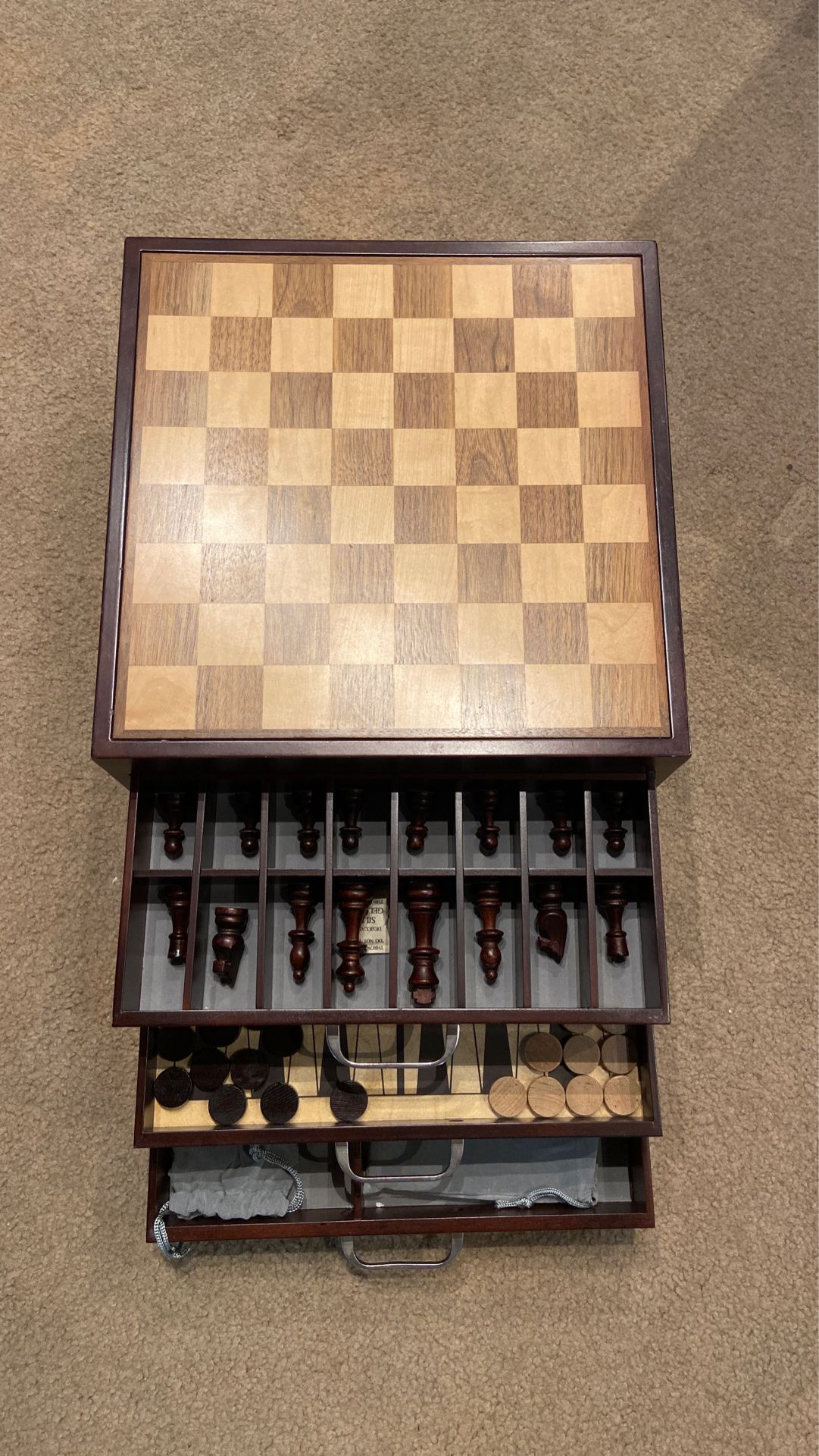 Chess board , Back gammon,Dominoes, and cribbage