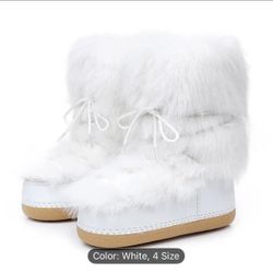 Women'S Slip-On Snow Boots with Plush faux fur - Cozy Winter Boots with Cushioned Insole, Non-Slip Rubber Sole, Easy Slip-On Design for Cold Weather, 