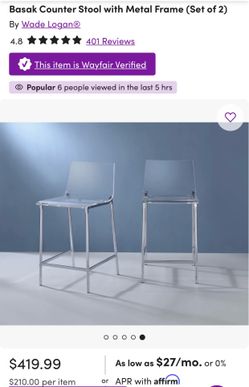 Counter Stool with metal frame