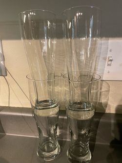 Set of 4 weizen beer glasses