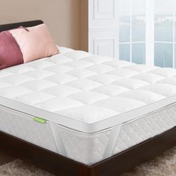 Nelaukoko King Mattress Topper, 76x80 Inches King Mattress Pad, Thick Pillowtop Topper Mattress Cover Quilted Mattress Pad,Down Alternative Fill Soft