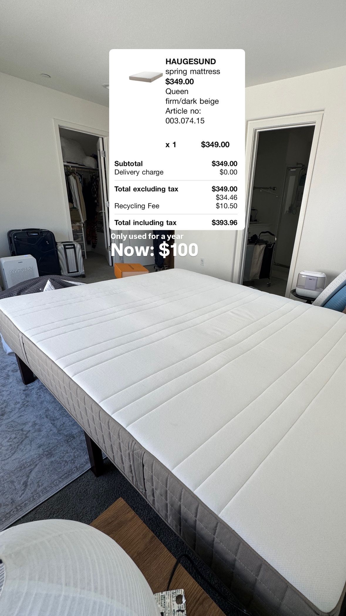 75% off IKEA Mattress