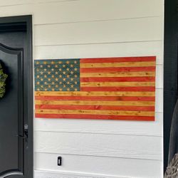 Rustic wooden American flag- hand made