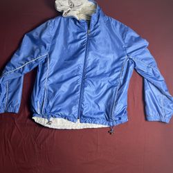 Lauren  Ralph Lauren Jacket Windbreaker Womens  (s) Sky Blue Zipper Pockets