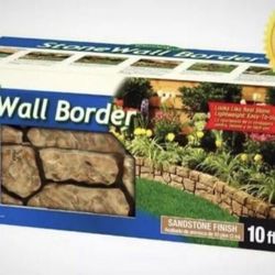 Dalen Products 6 In. X 10 Ft. Tan Stone Wall Border Garden Outdoor Decoration