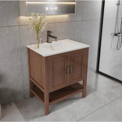 30 in. Bathroom Vanity Base Only - NO TOP (Assembly Required)