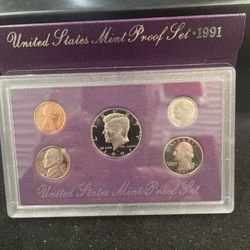 1991 S Gem Proof US Mint Set In OGP With COA