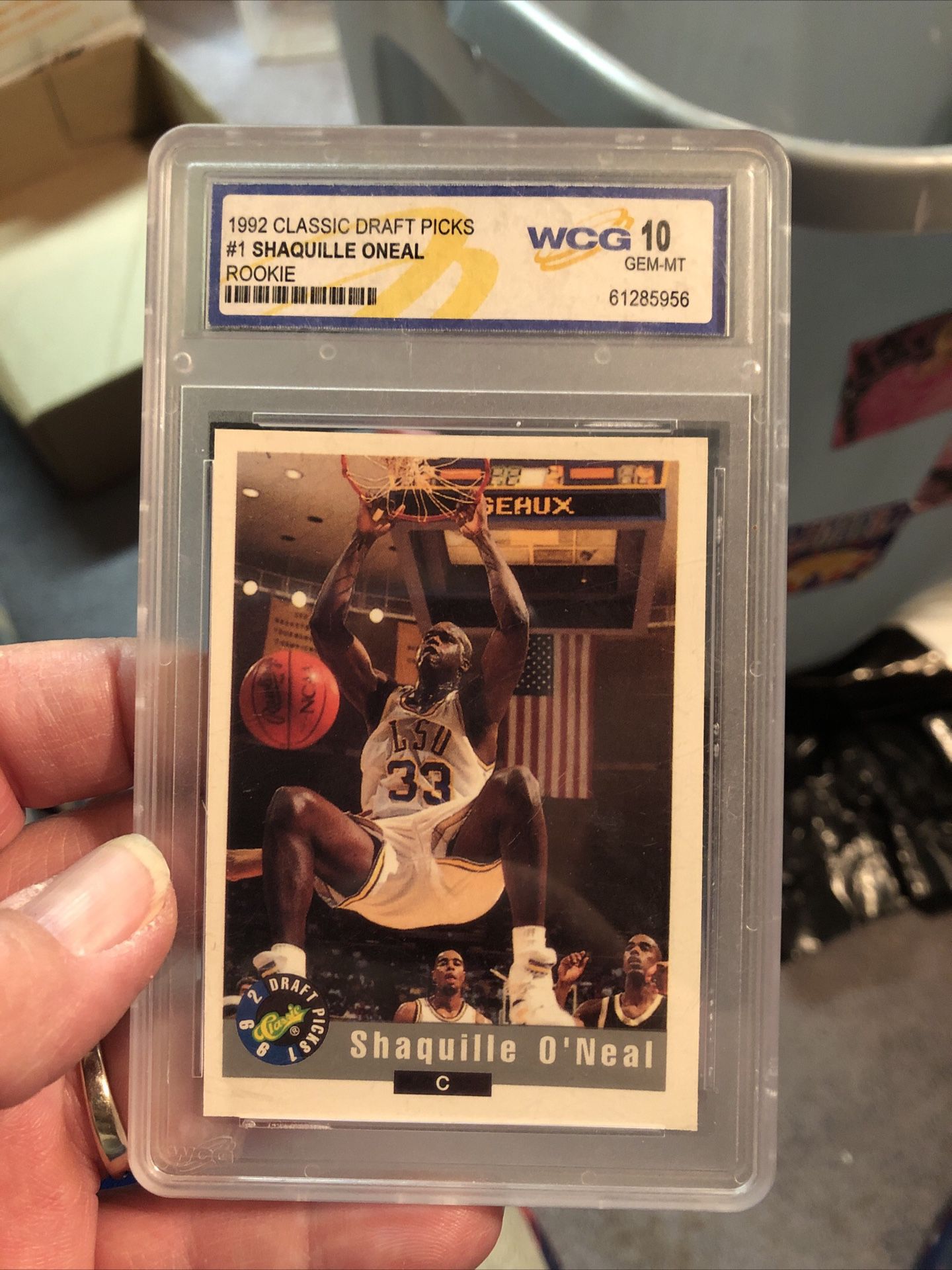 1992 Classic Draft Picks #1. Shaquille O’Neal Rookie Card. Graded Gem Mint 10