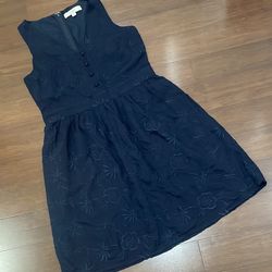 Ann Taylor LOFT Blue Halter A-Line Mini Dress