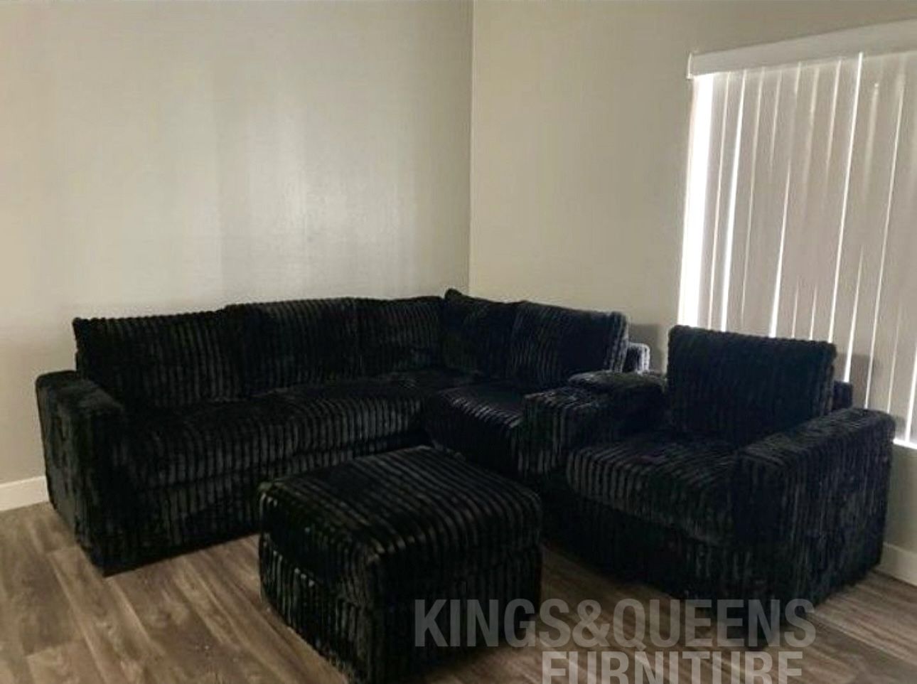 New Black Sectional