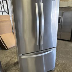 French door stainless Whirlpool with icemaker can deliver