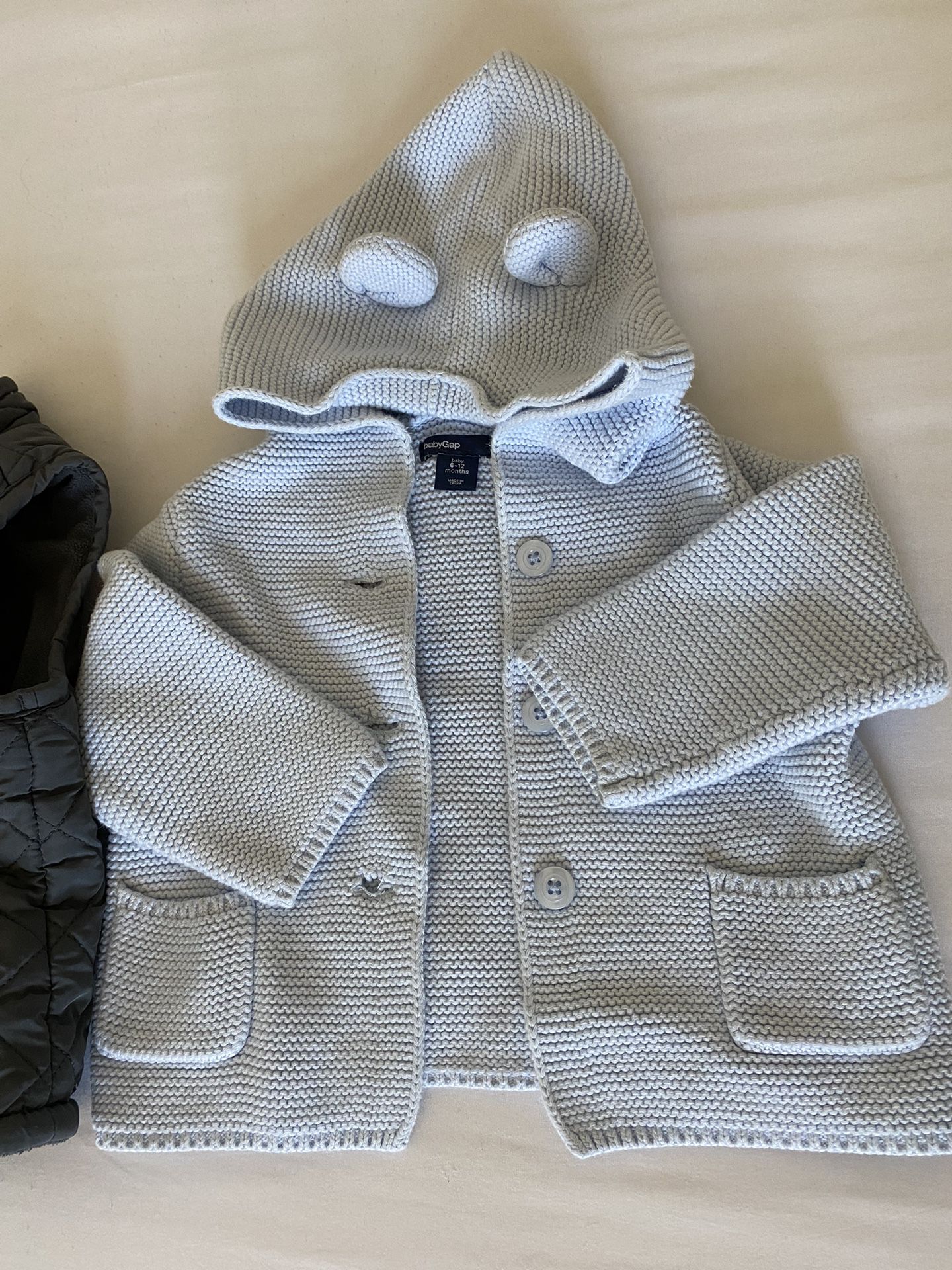 Baby Gap Brannan Bear Sweater and Old Navy Puffer Vest