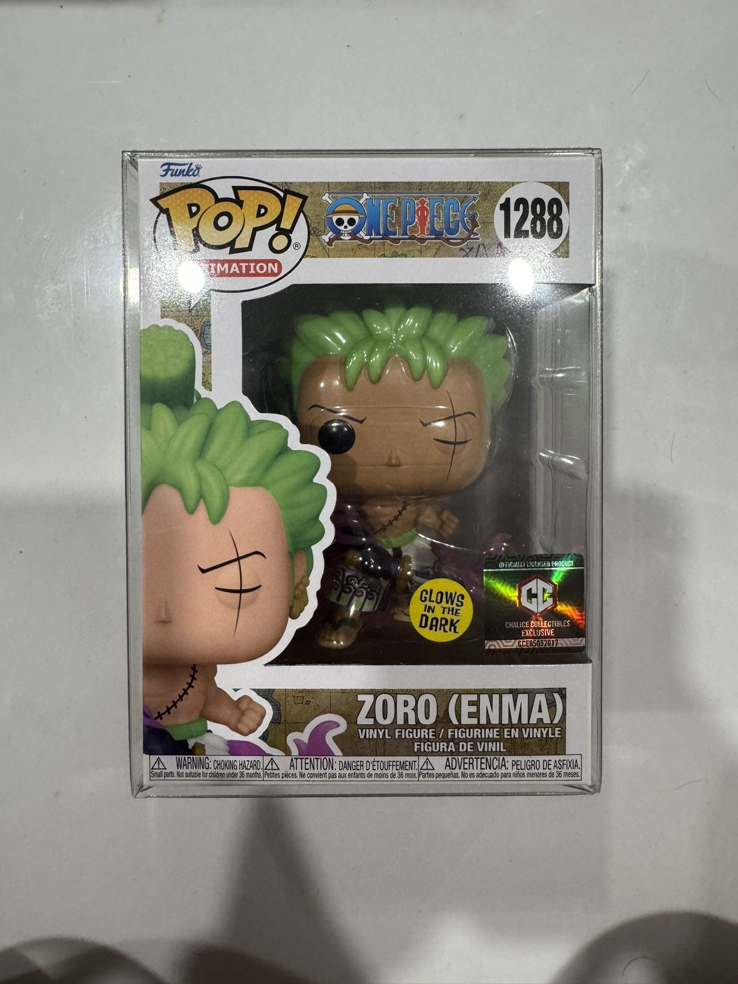 Funko Pop! Chalice Collectibles Exclusive: One Piece - ZORO (ENMA) (GITD) #1288