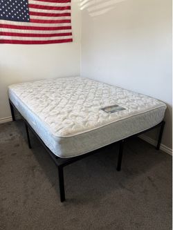 Simmons BackCare Ultimate Full Mattress + Metal Platform Bed Frame