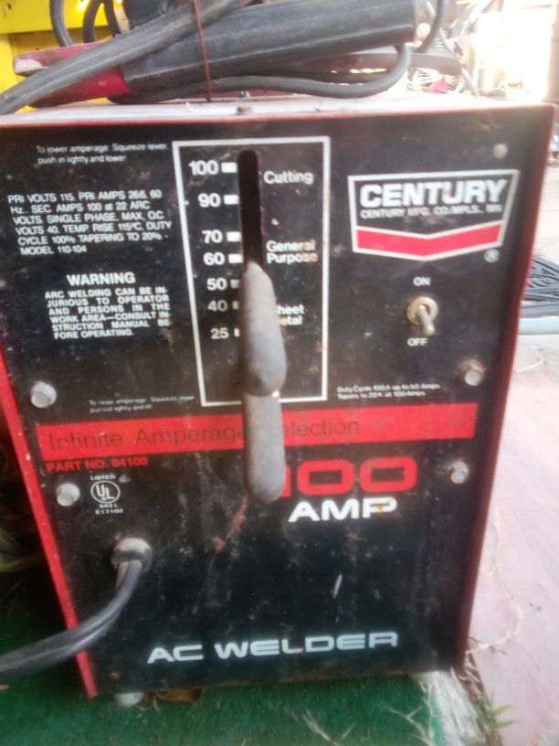 Century 100 Amp Arc Welder Model 84100