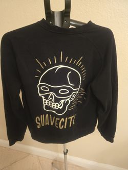 Suavecito Skull Black Sweatshirt. N. Jones And Horse