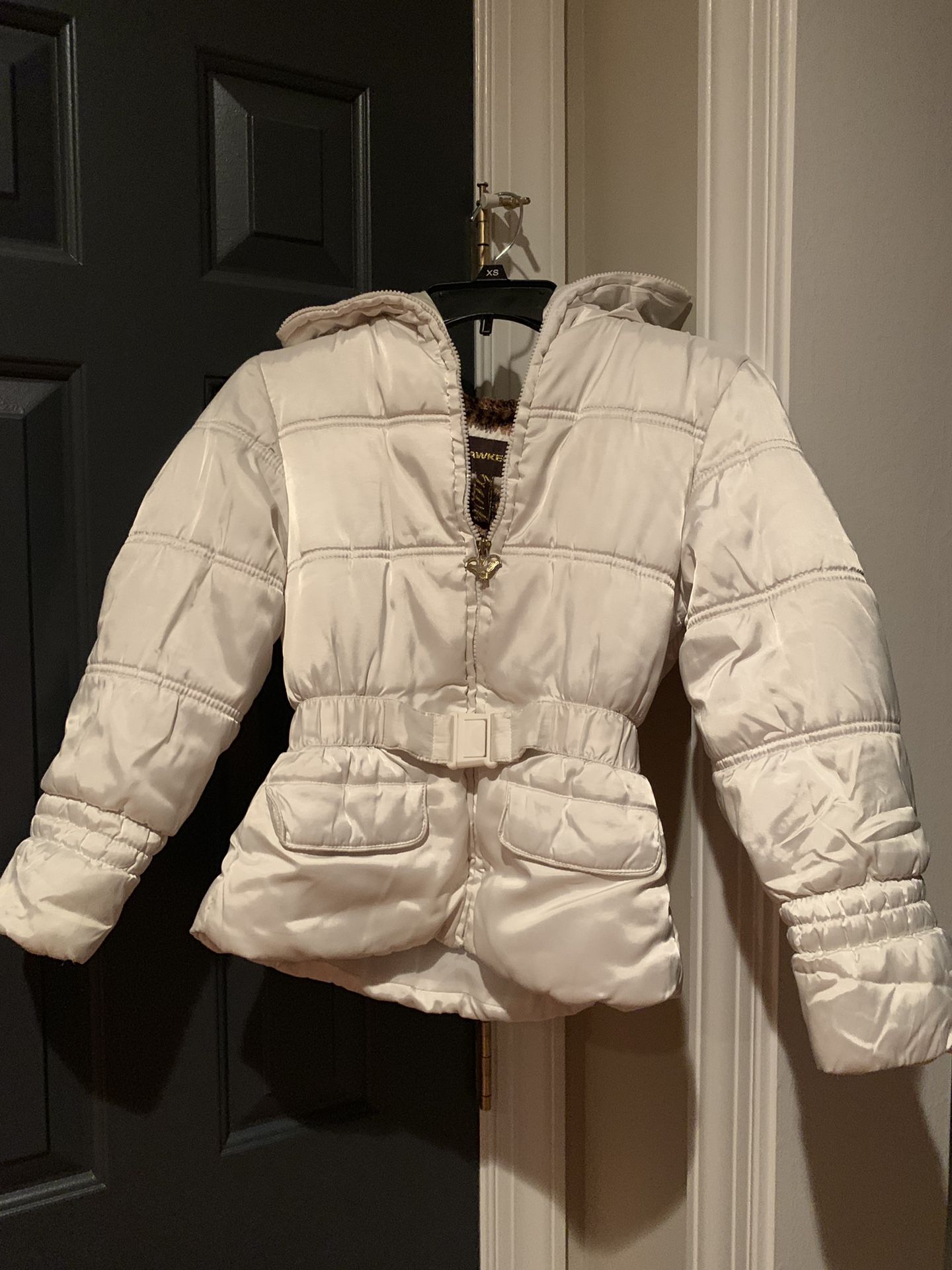 Girl size 7/8 white coat