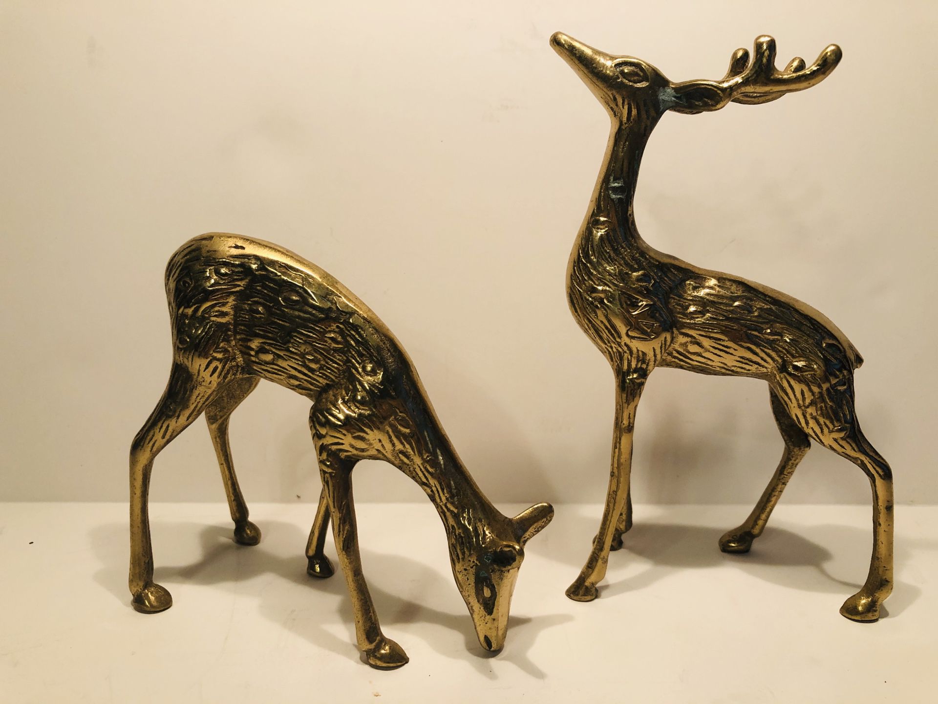 Set of Solid Brass Deer