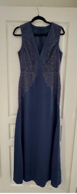 Elegant Navy Blue Lace Dress – Size 8