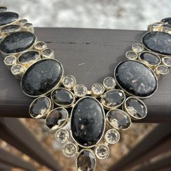 Incredible Nuuminte and Smokey Quartz Sterling Necklace