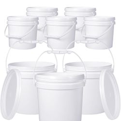 Plastic Bucket with Handle and Lid 