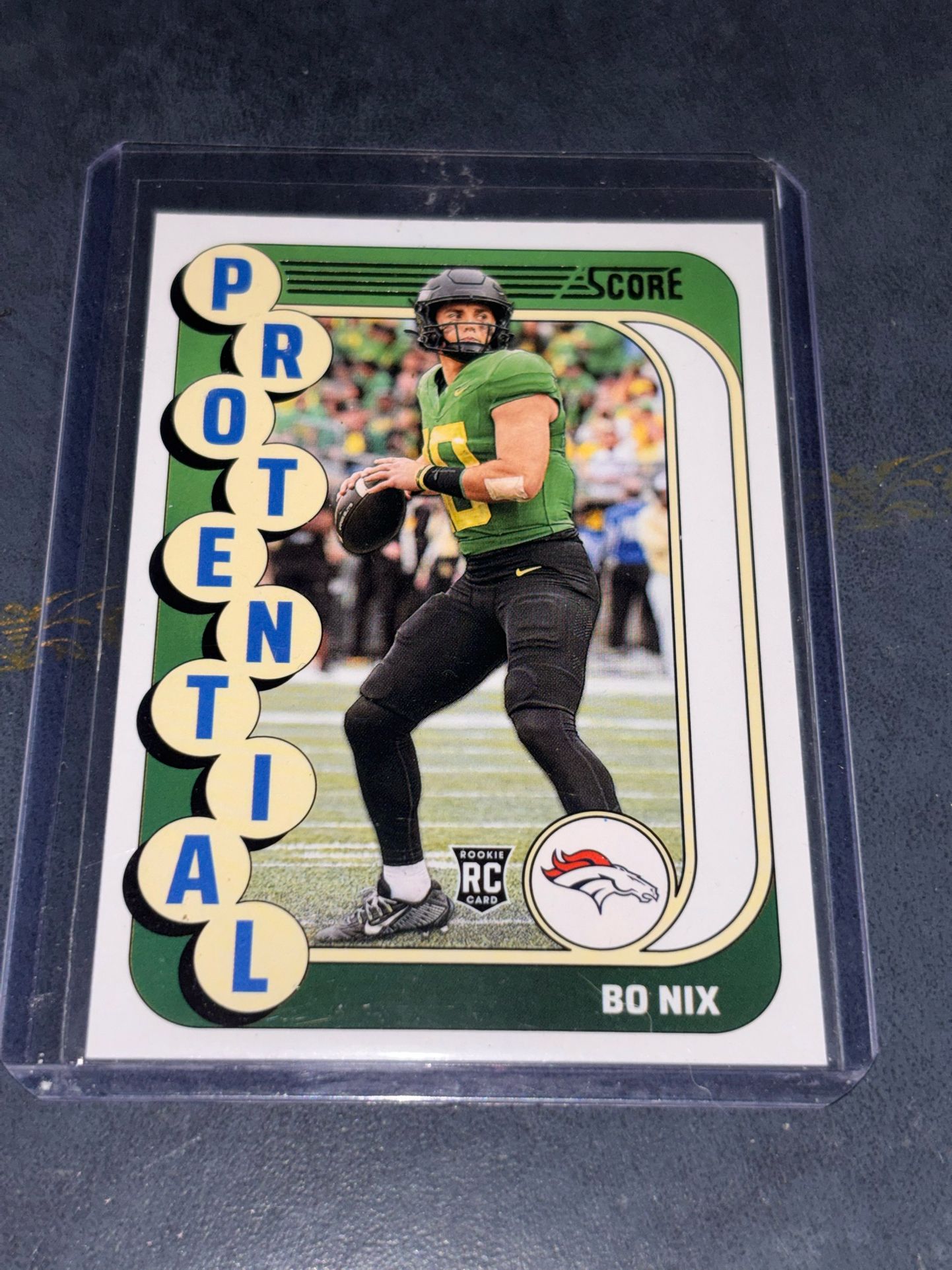Bo Nix Score Rookie Protential Football Card