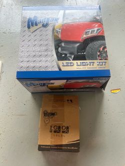 Golf cart led headlights and side mirrors