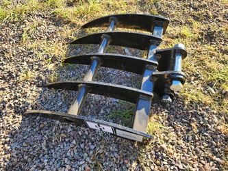 Mini Excavator Heavy Duty Rake with Pins