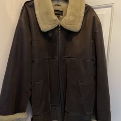 Komitor  Genuine Leather Coat Jacket. Size 2XL