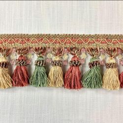 Tasseled embroidered trim