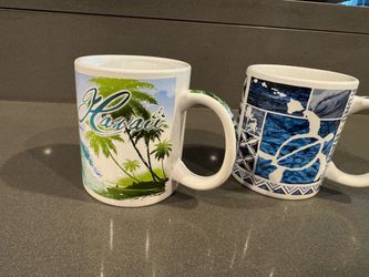 Hawaii Souvenir Ceramic Mugs Set of 2