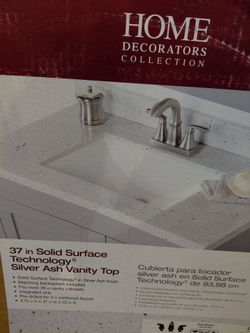 Home Decorators Collection 37in Silver Ash Vanity Top