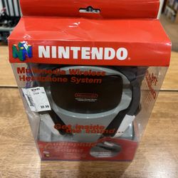 Rare Nintendo 64 Multimedia Wireless Headphone System Complete Open Box