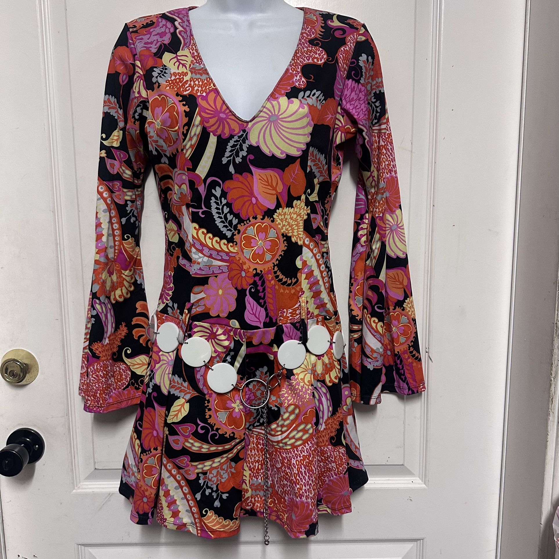 Womens go go dancer 70s costume s/m