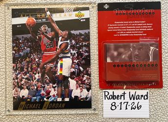 Lot of 2- Vintage 1990’s Upper Deck MICHAEL JORDAN Oversized Cards LIKE BRAND NEW