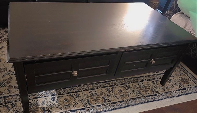 Cherry Coffee Table With 2 Side Table