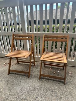 Wood Folding Patio Chairs