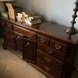 Cherry Dresser and Mirror