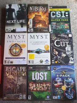 Lot of Over 40 PC Computer games strategy/ adventure mind puzzle